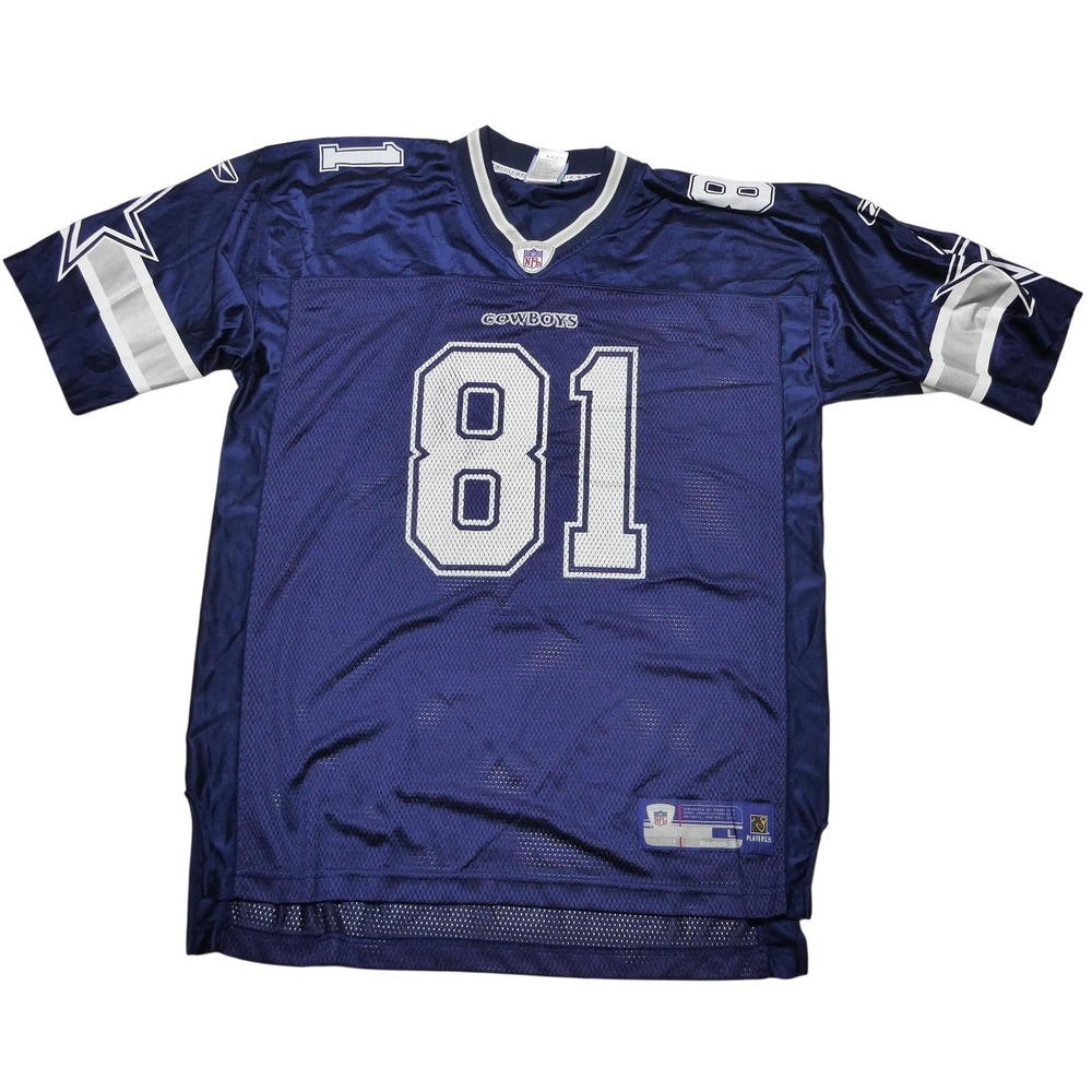 Dallas Cowboys Jersey Mens Large Blue NFL Terrell Owens 81 Reebok On Field